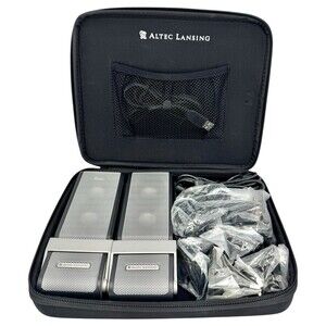 Altec Lansing XT2 Portable USB Powered Speakers & Built-in Mic w/ Case & Acc